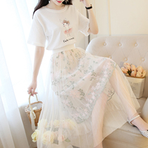 Two sets of dress tide summer 155 small - sized gas 2019 new fairy dress is soft and high