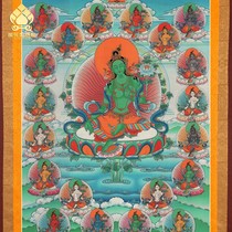 Twenty-one Tara Thangka Portrait Tibetan imitation hand-painted hanging painter decorated the mural with a Tibetan Nepalese model