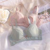 Underwear womens summer thin section large chest show small chest without rims to close the sub-breast anti-sagging girl large size ultra-thin bra