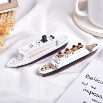 Titanic new model Mediterranean resin boat multi-layer cruise ship landscape boat modeling home creative ornaments