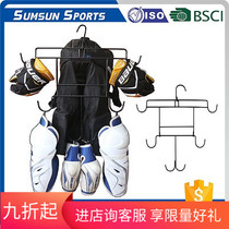 Ice hockey protective gear drying rack adhesive hook rack custom hockey guard multifunctional iron rack protective gear drying hanger