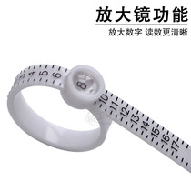 Ring measurement with European degree circle American ring port code with mirror size simple measurement circle hand inch circle European degree circle