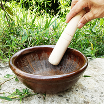 Ring bowl mini handmade ring bowl rice paste grinding traditional old-fashioned manual ring pepper noodles Ring pot four grinding soup grinding sea pepper