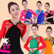 Xin Hua Phantoms new spring and summer magpie embroidered with flowers and ethnic wind outdoor square dance jacket blouses