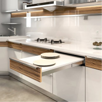 Cabinet kitchen retractable function dining table folding pull stretch movable dining table rail accessories