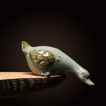 Ceramic tea pet bonsai ornaments Flower pet desktop ornaments Red Deer squirrel duckling Snail ornaments Animals