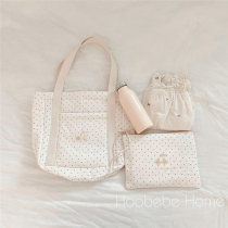 Korea ins2022 years new mommy bag pure cotton fashion cherry baby bag multifunction large capacity Mom bag