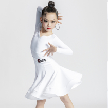 2022 New Childrens Latin Dance Skirt Girls Dance Practice Costume Girls Internet Celebrity Four Seasons Latin Competition Examination