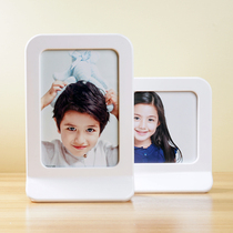 Creative simple photo frame table double-sided 7-inch washed photos made of childrens wedding studio ABS plastic glass frame