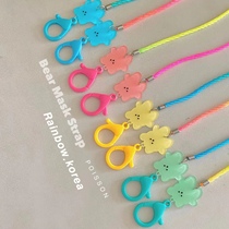 Spot beautiful fruit South Korea imported childrens clothing new childrens cute mask lanyard decoration chain Korean bear
