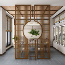 Screen partition Living room New Chinese style modern occlusion Office entrance entrance Study Tea room Home solid wood grille