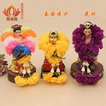 Thai handicraft wreath placed fabric colorful imported bouquet Universal sister goddess with flower buds exquisite