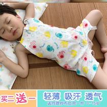 Boys and girls middle and large children belly gauze sleeping navel protection anti-kick artifact summer 6 ultra-thin section 3 belly circumference 7-year-old