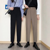 Western Dress Pants Woman Straight Drum High Waist Display Slim Fit Smoke Tubes Pants Casual Pants Women 2022 New Spring Summer Han Prints