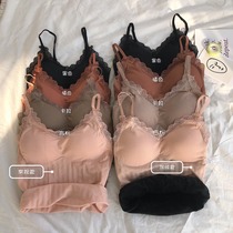 Spring Summer Season Plus Suede Warm With Chest Cushion Lace Vest Display Slim Undershirt Underwear Women 2022 New Korean Prints
