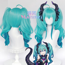 Manami Manami Hatsune Miku Hatsune little devil cos wig miku Onion Niang Tiger mouth clip double ponytail