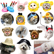 Flower play sauce pet hat tremble straw hat dog rabbit ear cover Teddy sunflower cat headdress lion headgear