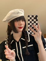  2021 new octagonal hat summer cool Japanese white breathable thin beret female summer Korean printmaker hat tide