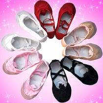 Children Dance Shoes Soft-bottom Exercises Shoes Adult Canvas Leather Head Cat Paw Shoes Dancing Shoes Girl Chinese Ballet Shoes