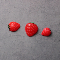 Strawberry miniature food play mini model diy small kitchen supermarket play house scene simulation super small food toys