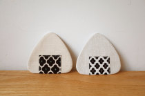 Japanese rice ball thickened insulated coaster