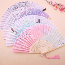 Folding fan costume dance twelve constellations Hanfu cute children summer fan Chinese style portable Super fairy Air