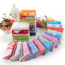 (6 pieces) cotton cotton towel three-layer gauze wash face towel childrens water absorption small three layers