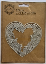 MeC imported cutting board paper art knife mold lace heart 251427