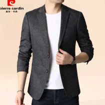 Pierre Cardin spring and Autumn high-end small suit mens casual suit Slim-fit wild top small single west jacket