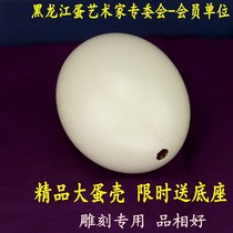 Natural large ostrich eggshell crafts carving DIY raw material ostrich eggshell dinosaur egg Easter egg