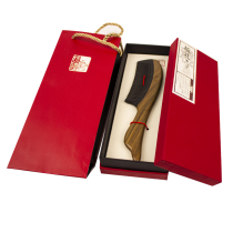 Maoxiu Horn Comb Massage Hair Comb for Elders Creative Gift Comb Makeup Comb Green Tan Wood Comb