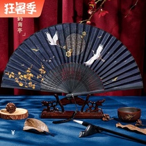 Guochao storytelling fan Folding Fan Fan Fan paper fan scholar ancient style playing fan bamboo ancient dance fan