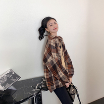 ZMA maternity dress (Jennys shirt) Scrub plaid shirt autumn pregnant woman autumn shirt spring and autumn