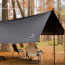 Mountain customer outside camping black rubber canopy portable sunshade sunscreen rain beach camping tent canopy
