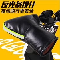 Electric motorcycle handlebar cover winter warm waterproof universal battery car glove windshield thick cotton hand guard man