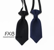 FXB handmade tie black blue boys baby shirt short tie