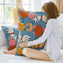 Cotton pillow towel a pair of childrens cotton thickened simple non-slip cartoon single couple pillow headscarf cover