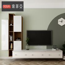 Official Sofia TV Cabinet Modern Minima Tea Table TV Cabinet Living-room Integrated Wall Wall-mounted TV Cabinet