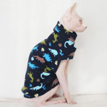 Custom hairless cat pet clothes plus velvet tide brand ins wind spring and autumn and winter sweater warm Sphinx special