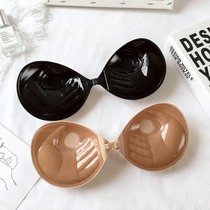 Japan thickened milk stickup woman new small breasts to gather without shoulder strap underwear on pure desire non-slip without scar bra