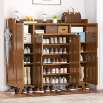 Shoe cabinet household door large-capacity porch balcony locker solid wood modern minimalist foyer living room storage shoe rack