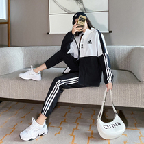 2022 Sports Suit Women Spring New Plus Suede Customizable Jacket Loose Casual Fashion Running Student Tide Card