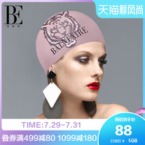BE Van Dean printed swimming cap waterproof anti-chlorine ear protection long and short hair silicone swimming cap unisex swimming equipment