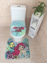 Original Mermaid cartoon non-slip absorbent bathroom supplies toilet two-piece floor mat U-shaped mat