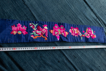 Cotton bottom silk thread embroidery flower bird overall size 71*10 5cm xn-2230