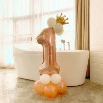 Birthday Big Numbers Digital Treasure Blue Lead Road Balloon Children Birthday Photo Birthday Photo Party Venue Party Venue Arrangement