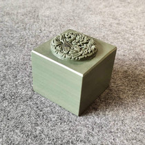Authentic old pit Songhua stone seal engraving chapter material carving chapter material carving chapter material Songhua stone jade seal paper