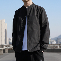 2022 Mens Casual Jacket Loose Stand-up Collar Versatile Slim Korean Edition Solid Color Trend Jacket Spring and Autumn Wild