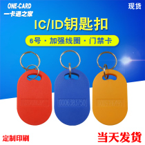No. 6 IC keychain card ID special-shaped buckle card Community Access control sensor card F08IC card door lock card customized