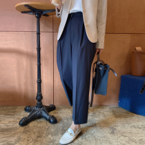 South Korea Good version Lean High Waist Straight Cylinder Wide Leg Pure Color 9 Pants West Dress Pants